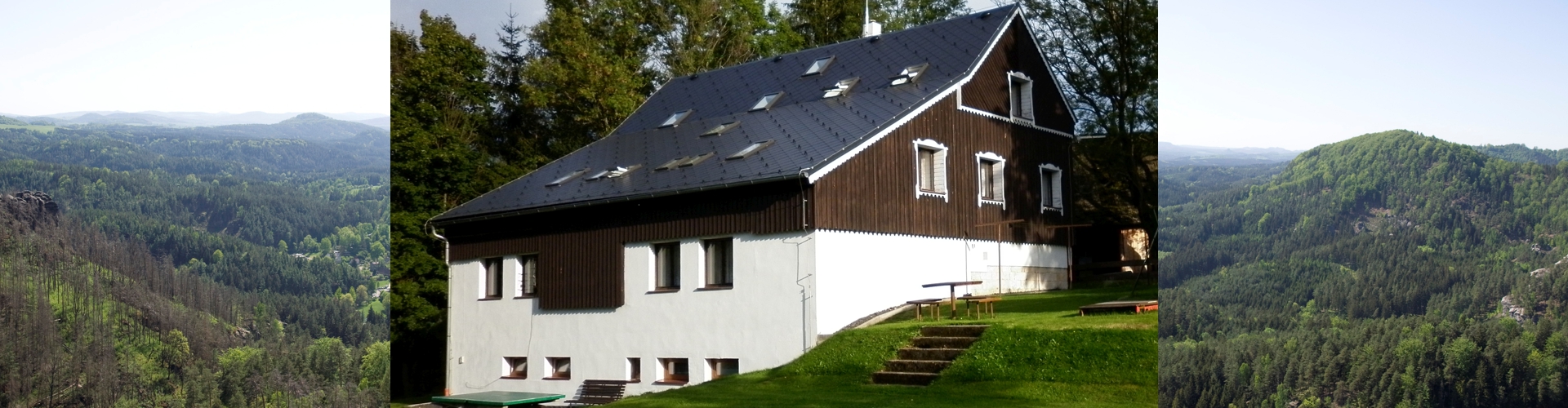 Chata Říp čp. 96 v Jetřichovicích – pohled na budovu penzionu